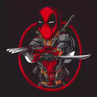 vectores plantilas DEADPOOL,SUPERHéROE,CORTE,